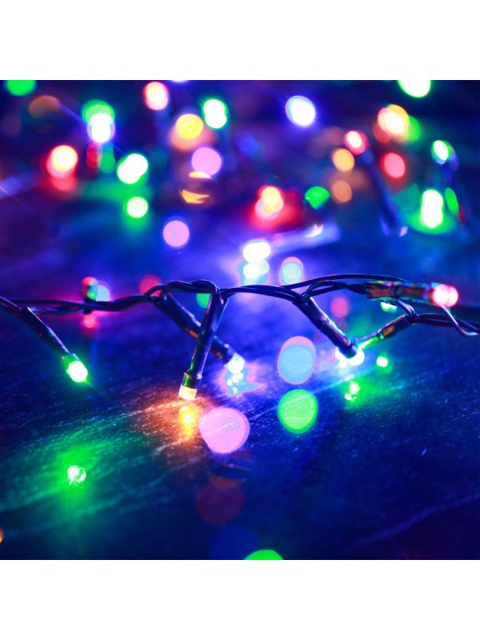 Světelný LED řetěz s 1 000 LED diodami vícebarevný 25 m PVC