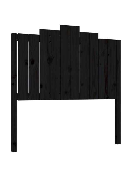 Čelo postele černé 106 x 4 x 110 cm masivní borovice