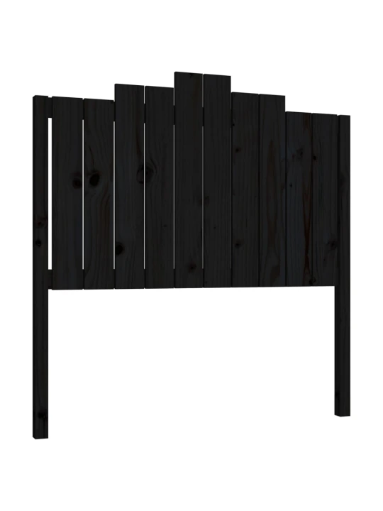 Čelo postele černé 106 x 4 x 110 cm masivní borovice