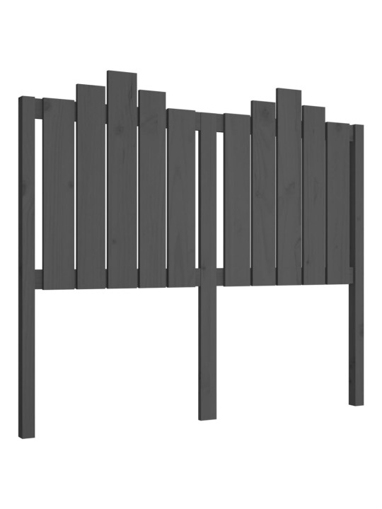 Čelo postele šedé 126 x 4 x 110 cm masivní borovice