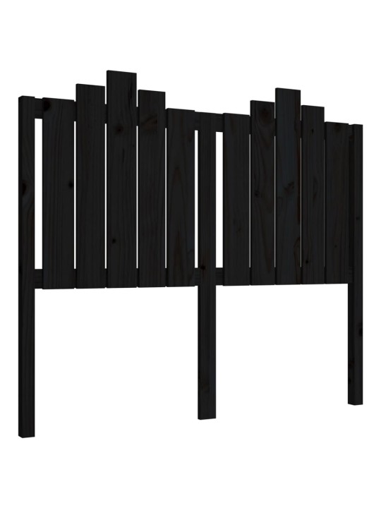 Čelo postele černé 126 x 4 x 110 cm masivní borovice