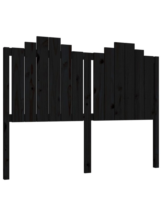 Čelo postele černé 146 x 4 x 110 cm masivní borovice