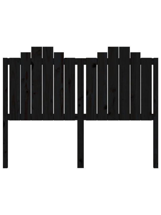 Čelo postele černé 146 x 4 x 110 cm masivní borovice