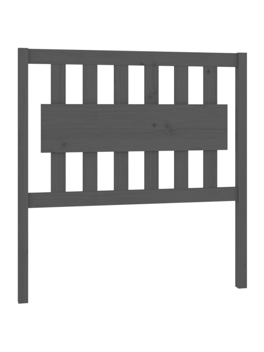 Čelo postele šedé 95,5 x 4 x 100 cm masivní borovice