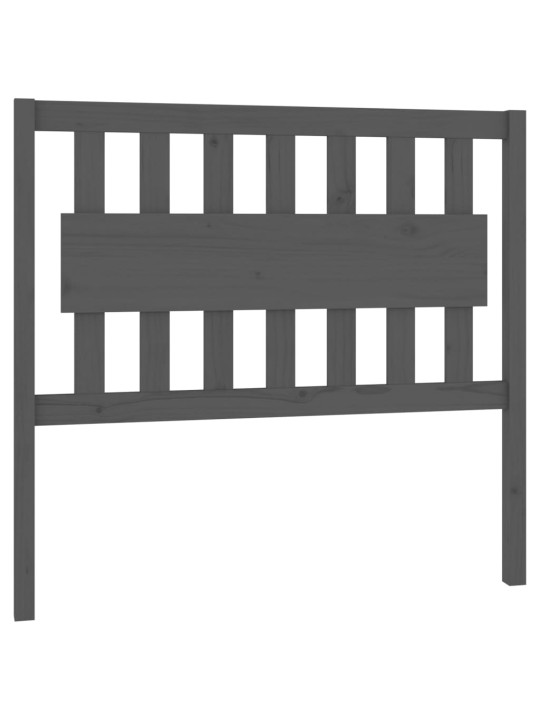 Čelo postele šedé 105,5 x 4 x 100 cm masivní borovice