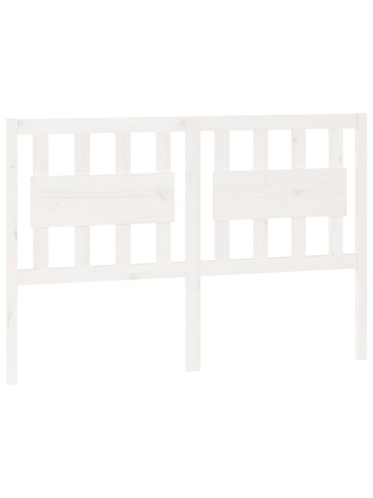 Čelo postele bílé 125,5 x 4 x 100 cm masivní borovice