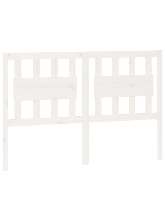 Čelo postele bílé 140,5 x 4 x 100 cm masivní borovice