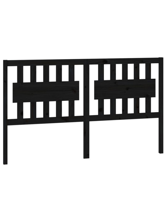 Čelo postele černé 155,5 x 4 x 100 cm masivní borovice