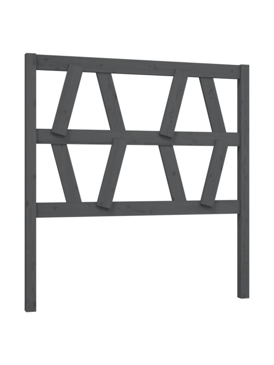 Čelo postele šedé 81 x 4 x 100 cm masivní borovice