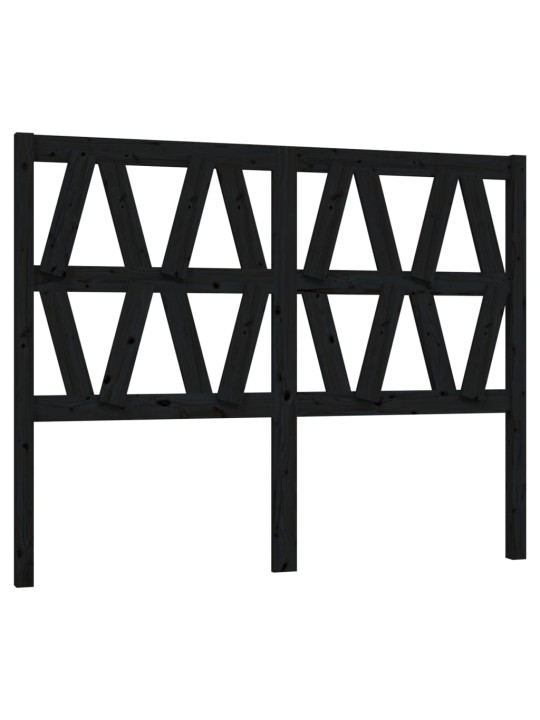 Čelo postele černé 166 x 4 x 100 cm masivní borovice