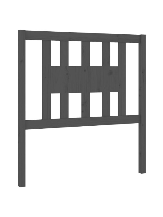 Čelo postele šedé 96 x 4 x 100 cm masivní borovice