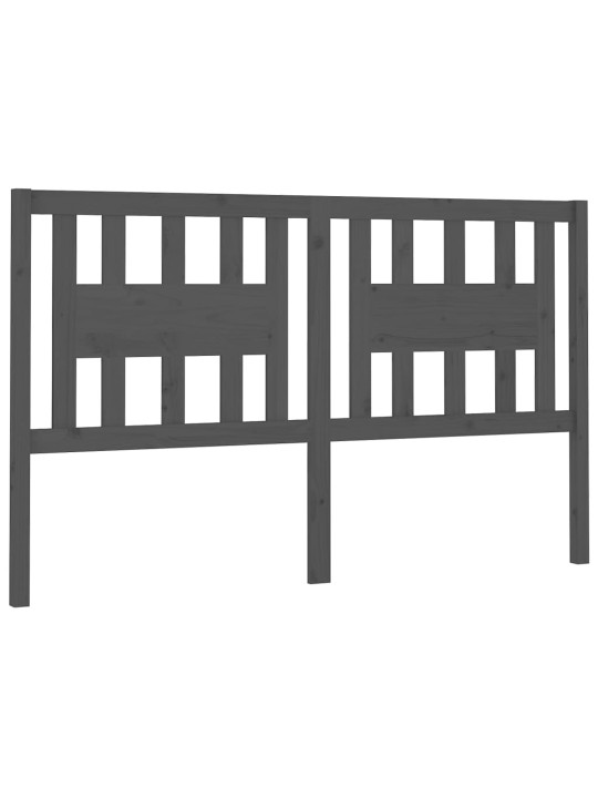 Čelo postele šedé 166 x 4 x 100 cm masivní borovice