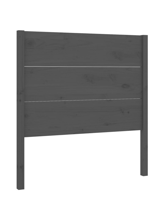 Čelo postele šedé 81 x 4 x 100 cm masivní borovice
