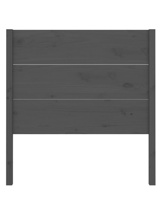 Čelo postele šedé 96 x 4 x 100 cm masivní borovice