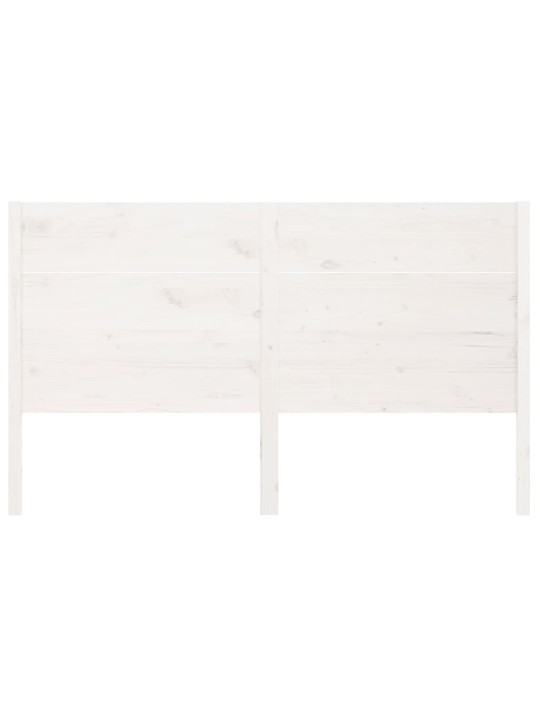 Čelo postele bílé 126 x 4 x 100 cm masivní borovice