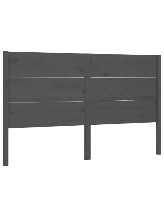 Čelo postele šedé 126 x 4 x 100 cm masivní borovice