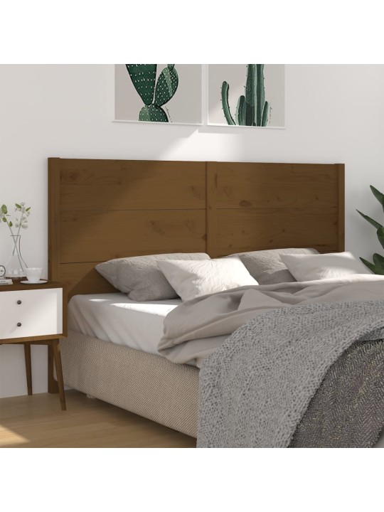 Čelo postele medově hnědé 126 x 4 x 100 cm masivní borovice
