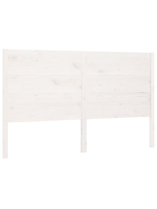 Čelo postele bílé 156 x 4 x 100 cm masivní borovice