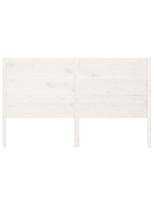 Čelo postele bílé 156 x 4 x 100 cm masivní borovice