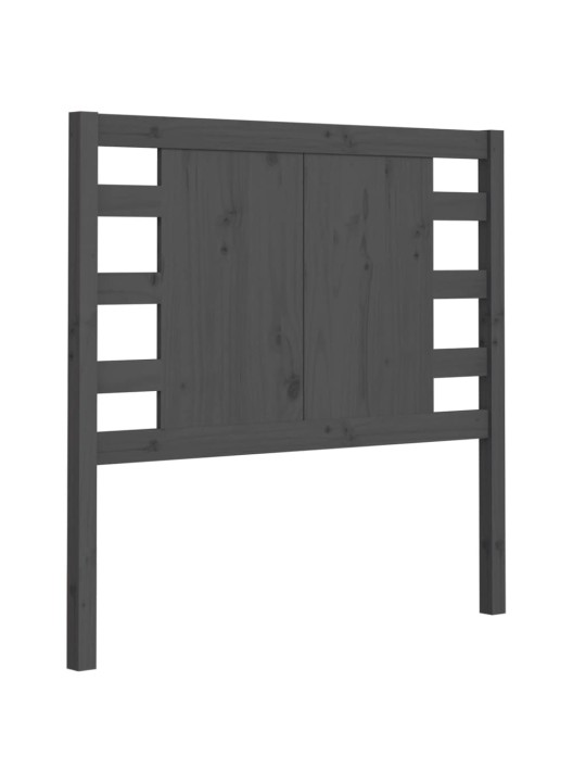 Čelo postele šedé 81 x 4 x 100 cm masivní borovice