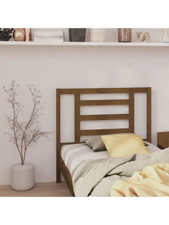 Čelo postele medově hnědé 106 x 4 x 100 cm masivní borovice