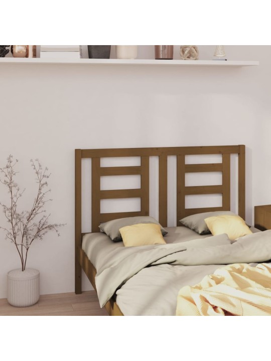 Čelo postele medově hnědé 126 x 4 x 100 cm masivní borovice