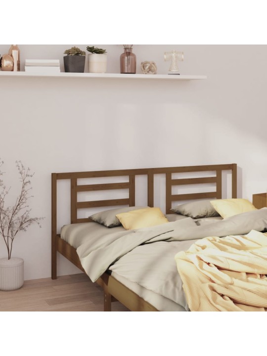Čelo postele medově hnědé 156 x 4 x 100 cm masivní borovice