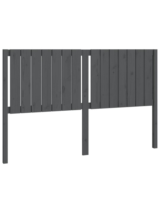 Čelo postele šedé 155,5 x 4 x 100 cm masivní borovice