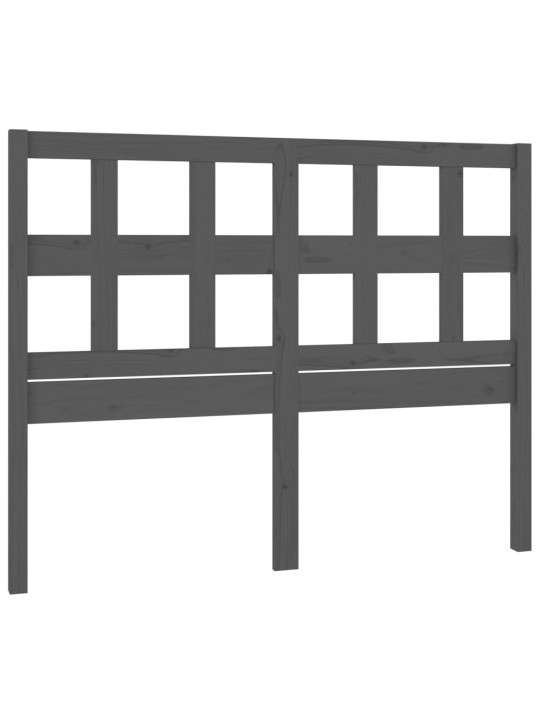 Čelo postele šedé 185,5 x 4 x 100 cm masivní borovice