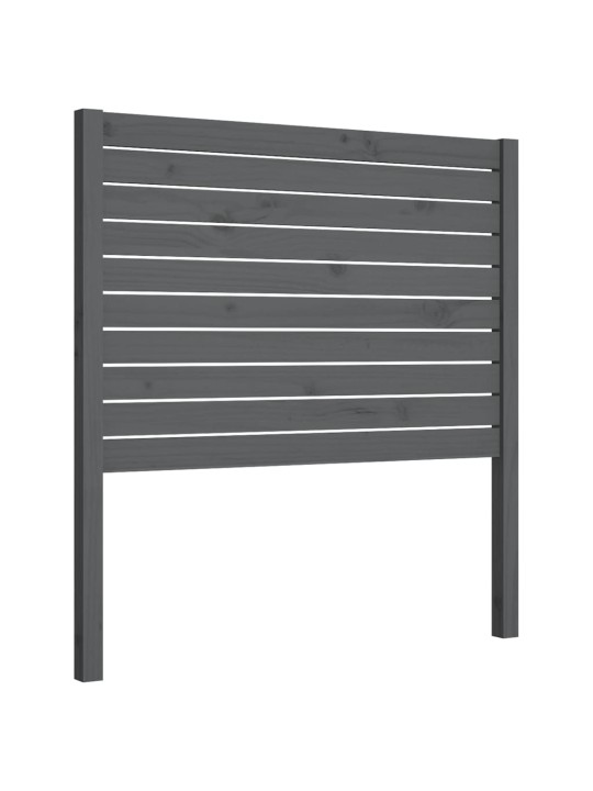 Čelo postele šedé 81 x 4 x 100 cm masivní borovice