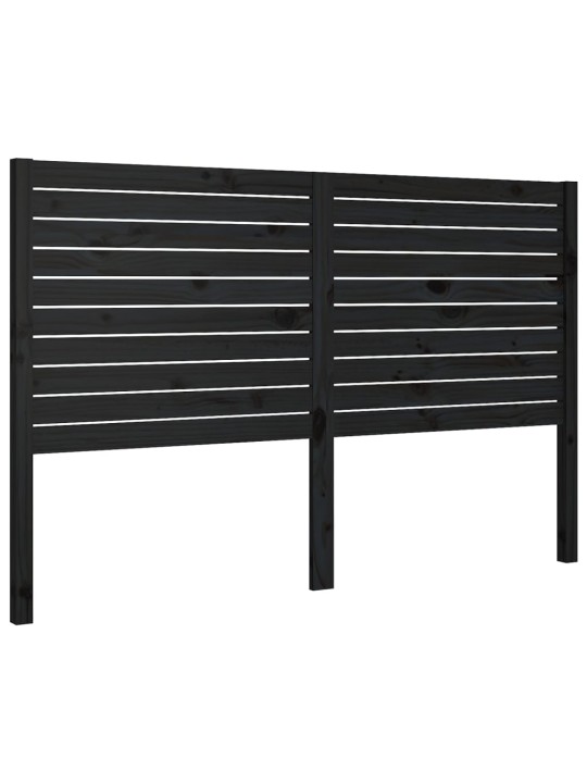Čelo postele černé 156 x 4 x 100 cm masivní borovice