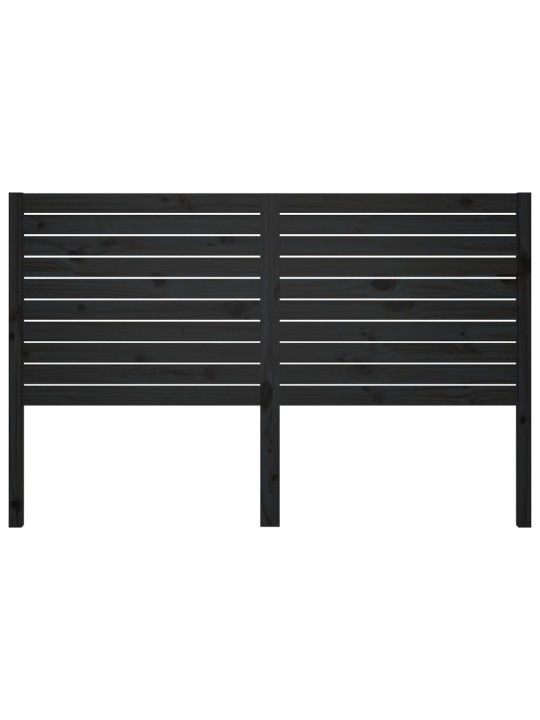 Čelo postele černé 166 x 4 x 100 cm masivní borovice