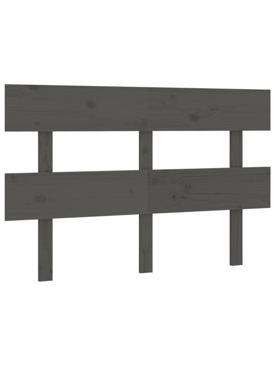 Čelo postele šedé 138 x 3 x 81 cm masivní borovice