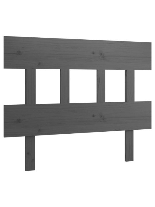Čelo postele šedé 103,5 x 3 x 81 cm masivní borovice
