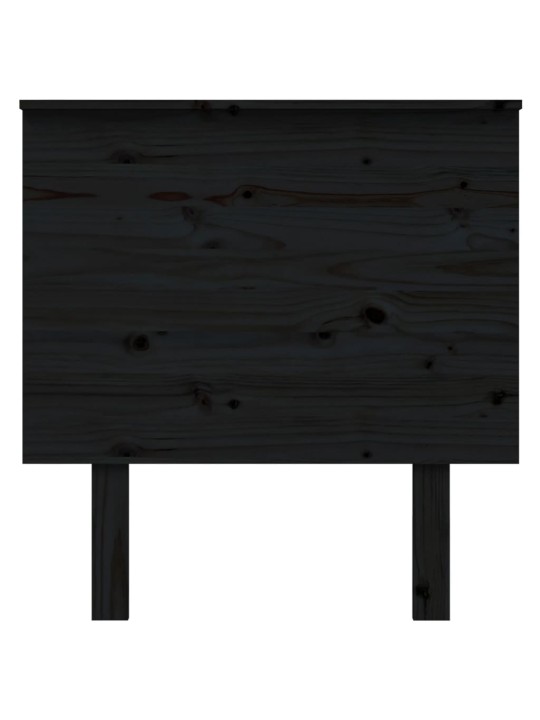 Čelo postele černé 79 x 6 x 82,5 cm masivní borovice