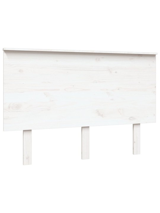 Čelo postele bílé 124 x 6 x 82,5 cm masivní borovice