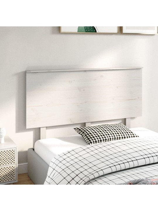 Čelo postele bílé 139 x 6 x 82,5 cm masivní borovice