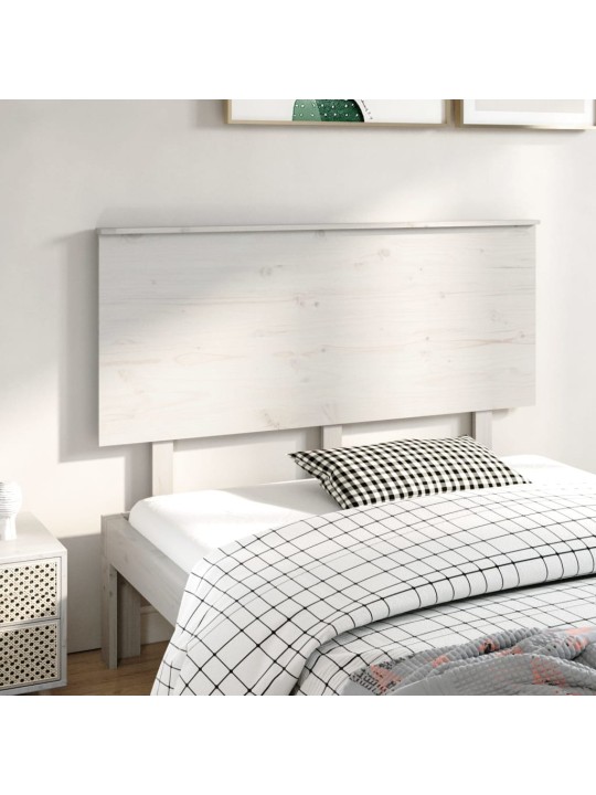 Čelo postele bílé 139 x 6 x 82,5 cm masivní borovice