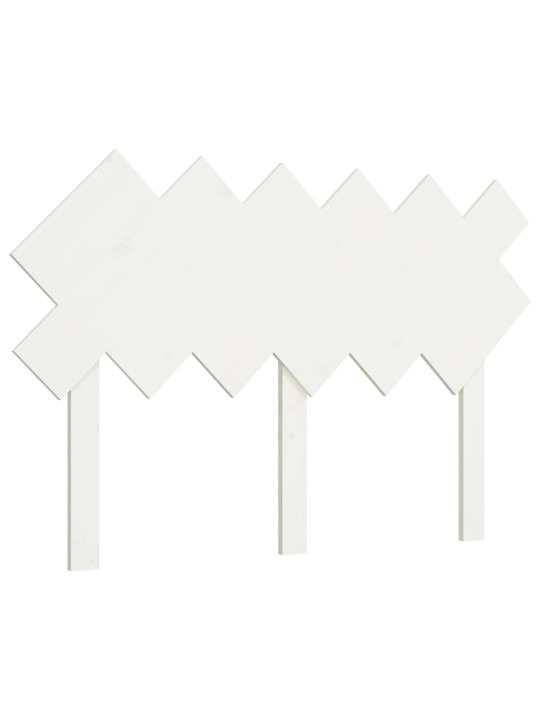 Čelo postele bílé 122,5 x 3 x 80,5 cm masivní borovice