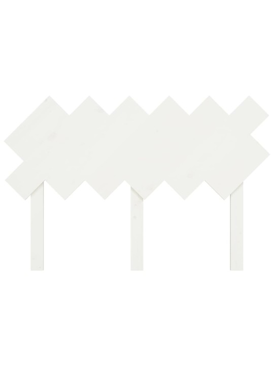 Čelo postele bílé 122,5 x 3 x 80,5 cm masivní borovice