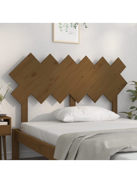 Čelo postele medově hnědé 132 x 3 x 81 cm masivní borovice