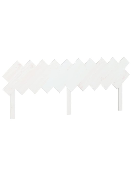 Čelo postele bílé 196 x 3 x 80,5 cm masivní borovice