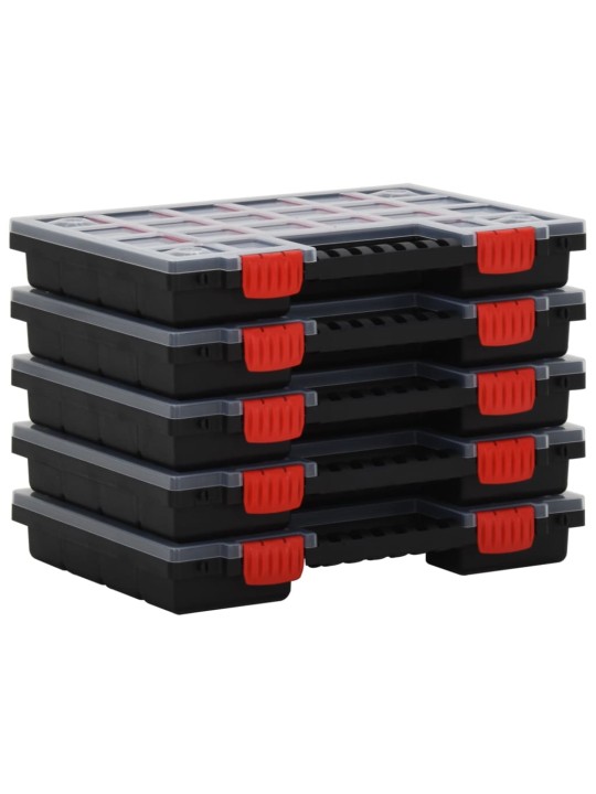 Organizéry na součástky 5 ks 34,5 x 25 x 5 cm polypropylen