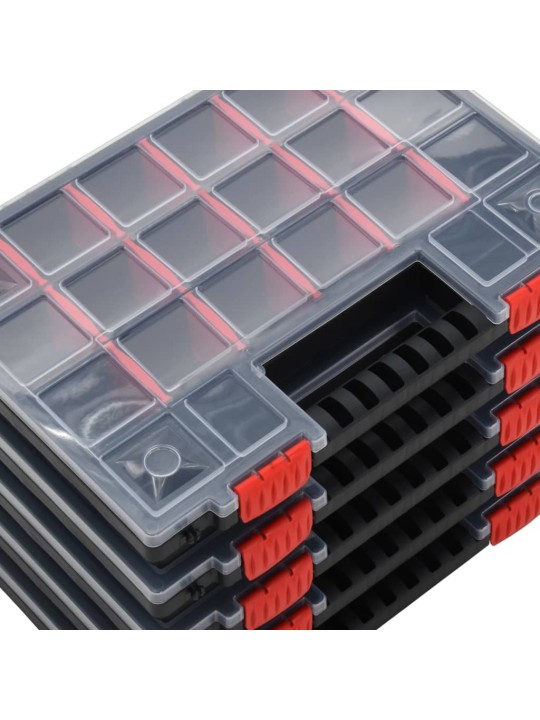 Organizéry na součástky 5 ks 34,5 x 25 x 5 cm polypropylen