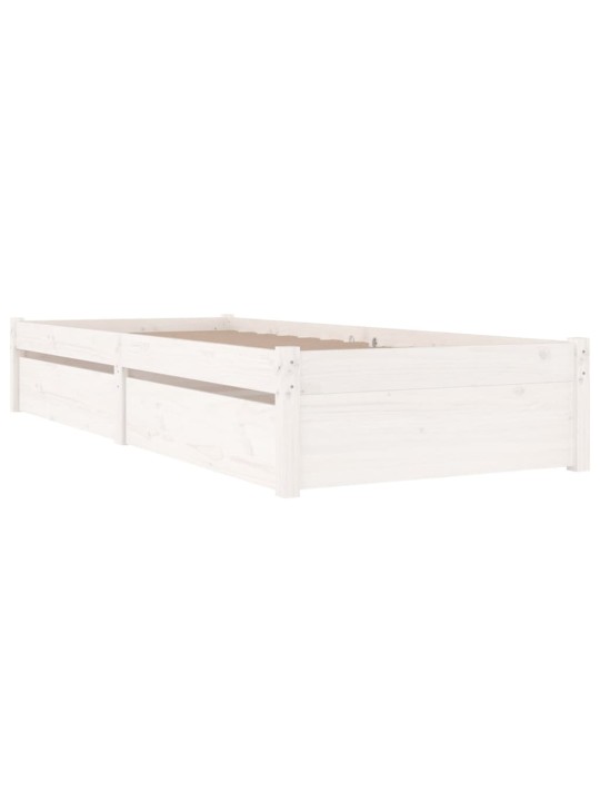 Rám postele se zásuvkami bílý 90 x 200 cm