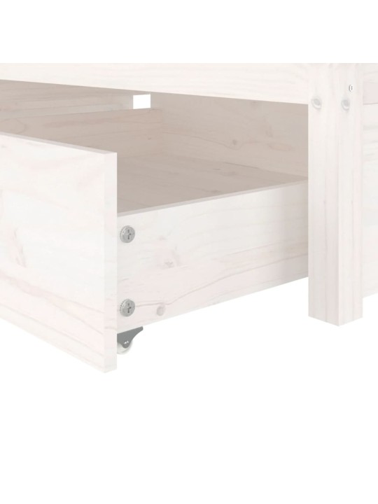 Rám postele se zásuvkami bílý 90 x 200 cm