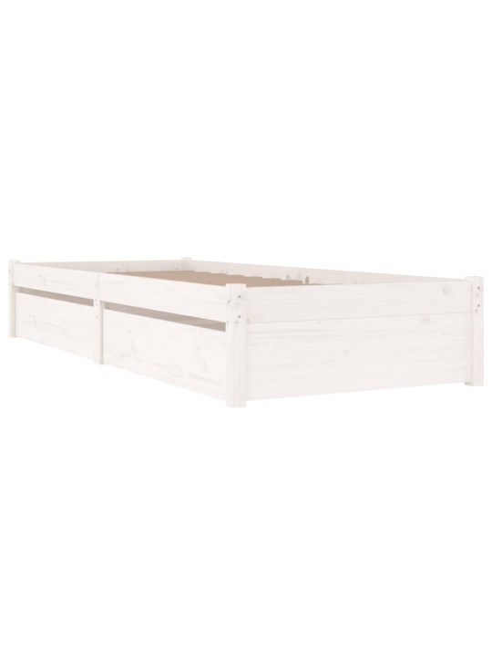Rám postele se zásuvkami bílý 100 x 200 cm