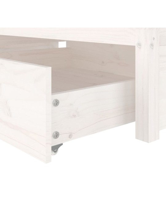 Rám postele se zásuvkami bílý 100 x 200 cm