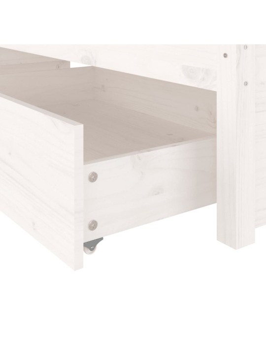 Rám postele se zásuvkami bílý 200 x 200 cm