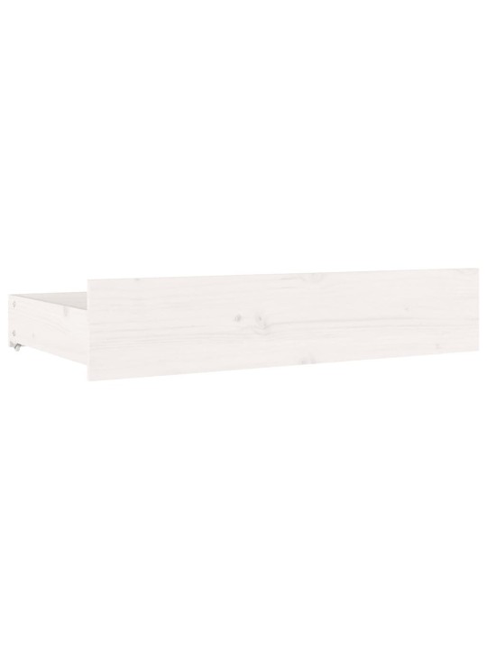 Rám postele se zásuvkami bílý 180 x 200 cm Super King
